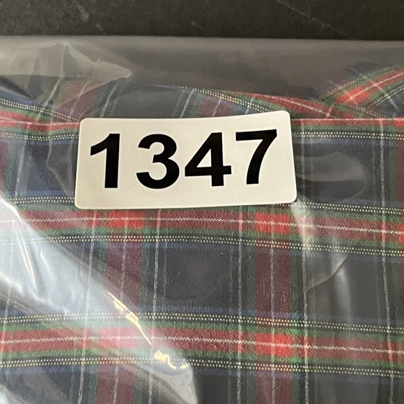 Mizzen+Main Shirt Mens Large Trim Fit Blue Red‎ Plaid Leeward Collection Stretch - Picture 8 of 8